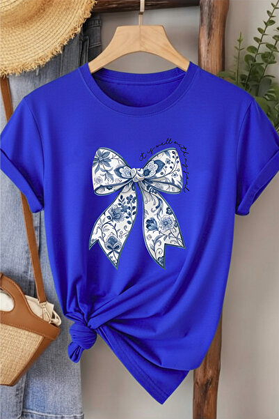l'eivor Ribbon Special Design Printed Women's T-Shirt