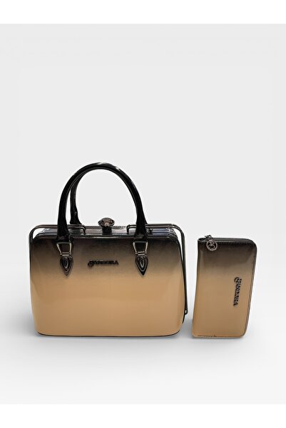 Pandora Bags Women's Patent Leather Handbag – Stylish Design, Double Handles,...