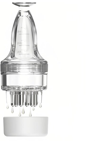 Yelejoy مشط لتطبيق زيت فروة الرأس مع مدلك، موزع زيت لعلاج الشعر، شفاف