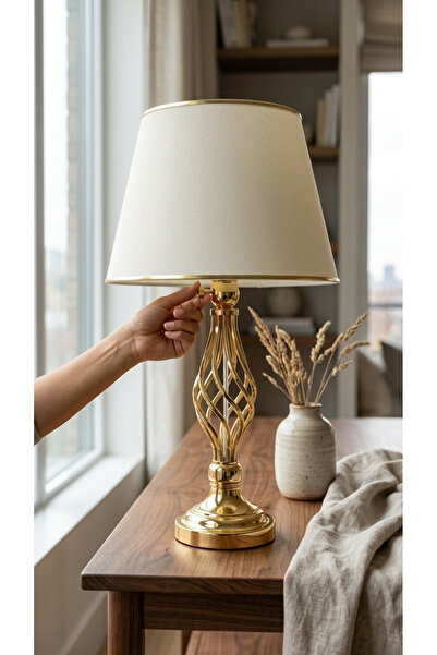 Decodelight Gold Kaplama Burgulu Toplu Metal Ayaklı 30'luk Hazeran ve Şeritli...