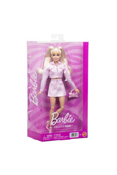 mattel Κούκλα Barbie Deluxe Style με ροζ τζιν μπουφάν