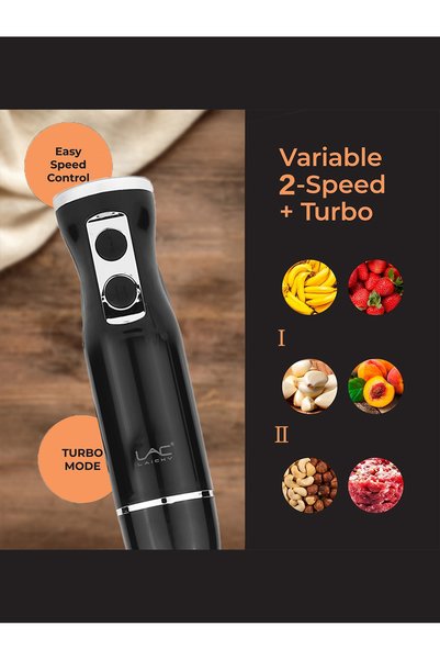 LAC 370W Hand Blender with One-Hand Speed Control & Splash Protection,2 Speed