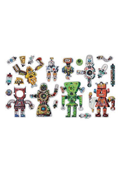 Banana Panda Εκπαιδευτικό Παζλ για Παιδιά, Εργαστήριο Ρομπότ Mix&Match, 65 Κο...