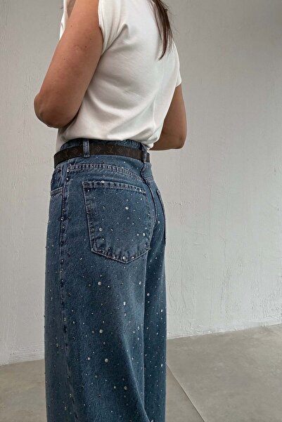 ELVAN TOLON Blue Soft Woven Stone Jean