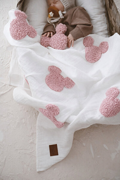 dery baby TAŞIMAK SİHİRDİR Teddy-Four Layer Muslin Powder Souris Blanket