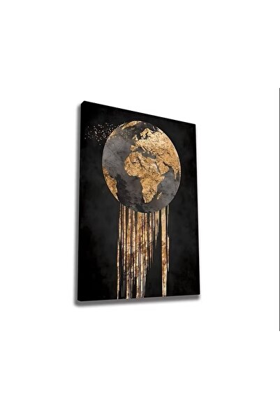 OEM Decorative painting Re-Bloom, wood/canvas, black/gold, 50 x 70 cm