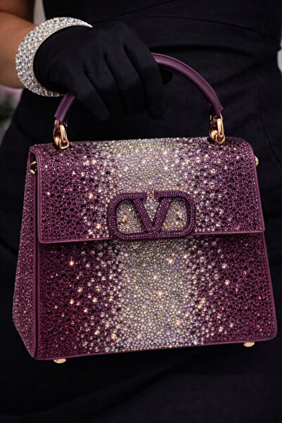 mothers dream مجموعة حقائب أنيقة بمقبض كريستالي