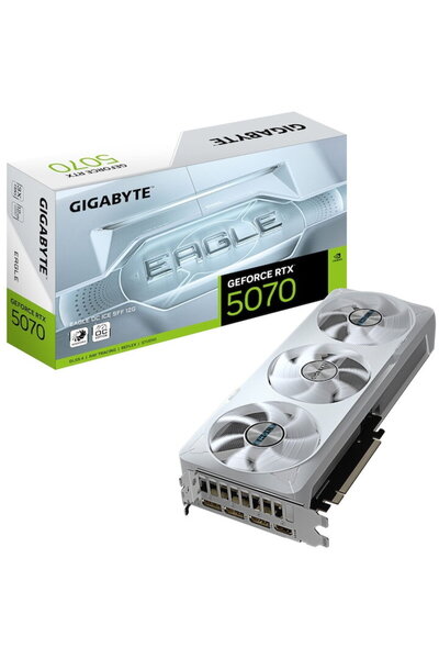 Gigabyte Placă video GeForce RTX™ 5070 EAGLE OC ICE SFF, 12GB, GDDR7, 192-bit