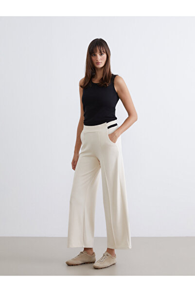 LC Waikiki Elastic Waist Wide Leg Women's Trousers