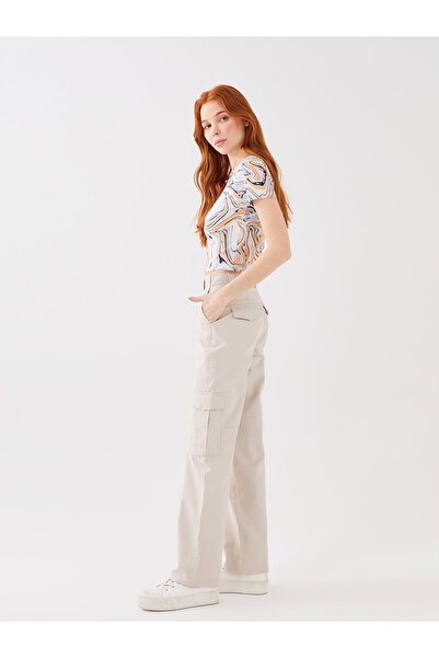 LC Waikiki Pantaloni de damă din Gabardin Fit Standard