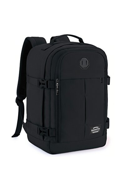 zagatto Σακίδιο πλάτης για αεροπορικά ταξίδια, μαύρο, χειραποσκευή 40×30×20 ε...