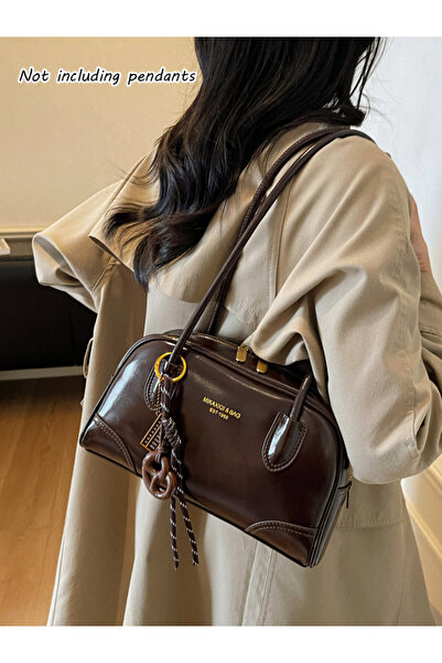 Take Two By Styli حقيبة كتف بنية اللون بمقبضين