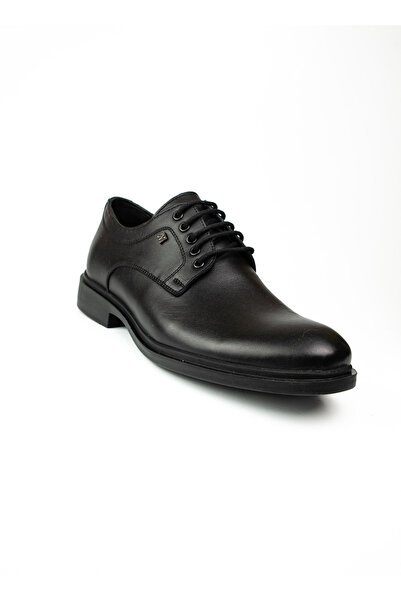 Nobel 1008-1 Black Leather Poly Sole Classic Men's Shoes