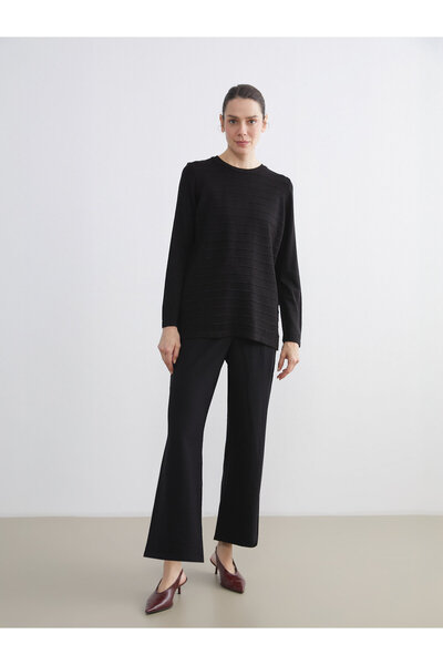 LC Waikiki Pantaloni de damă cu talie elastică și picior larg
