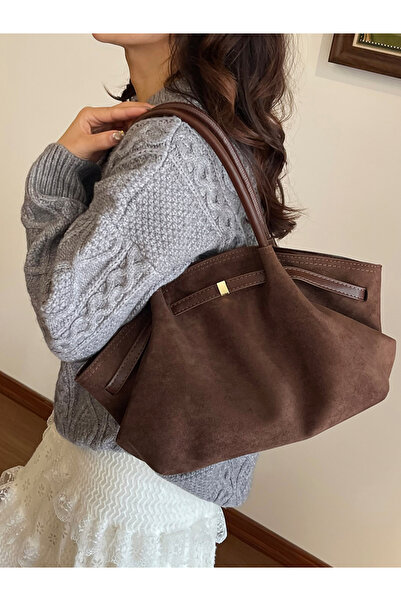 Take Two By Styli Brown Solid Double Strap Shoulder Bag