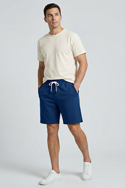 TOMMY LIFE Ανδρικό σορτς Parlament Standard Fit Basic με πίσω τσέπη - 88314