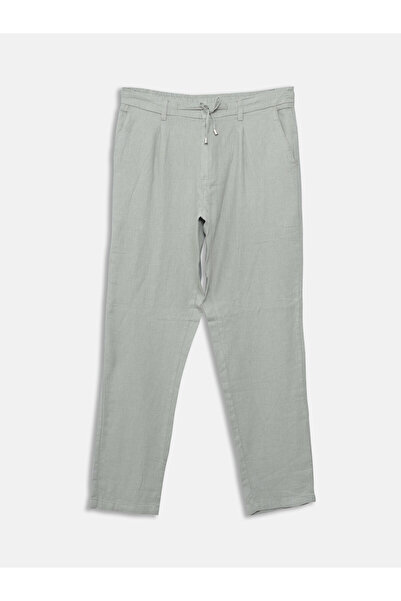 LC Waikiki Pantaloni bărbătești din in 100% cu talie cu șnur