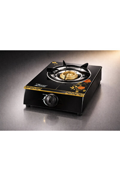 EMATTEIRO Εστία Κάμπινγκ με 1 Καυστήρα και Θερμοανθεκτική Γυάλινη Επιφάνεια, ...