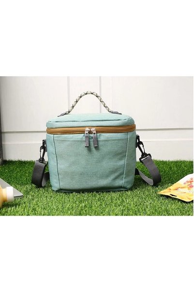 Alcoach Foldable Thermal Lunch Bag Large Capacity 8L for School and Office, 25X25X15Cm Lunch Bag