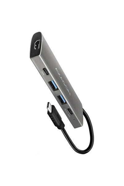 Axagon Hub HMC-5G2 USB 2x USB-A + 2x USB-C 10Gbps, Gri