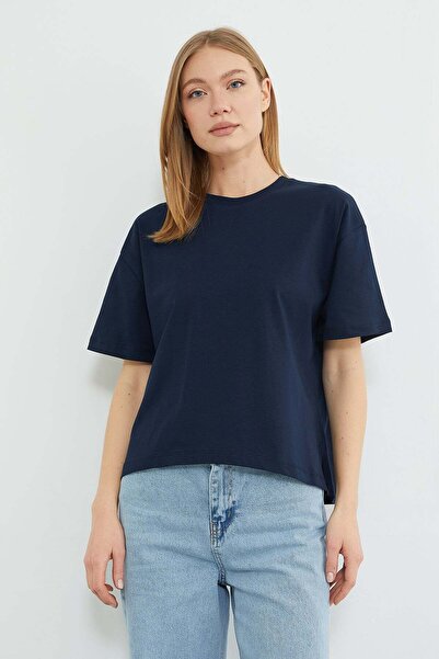 Fulla Moda Basic Crew Neck Crop T-Shirt