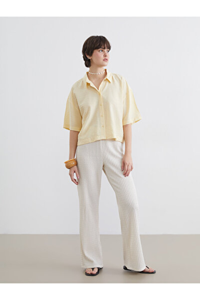 LC Waikiki Elastic Waist Patterned Women's Trousers