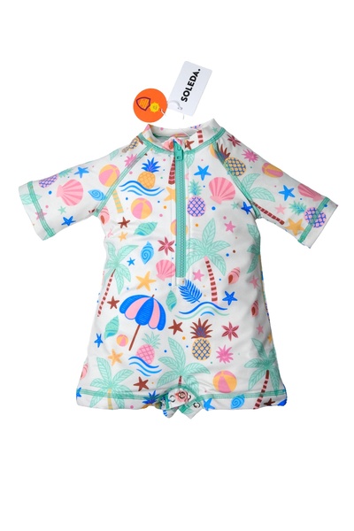 SOLEDA UV Korumalı UPF 50+ Bebek Çocuk Tulum Mayo Beach Fun