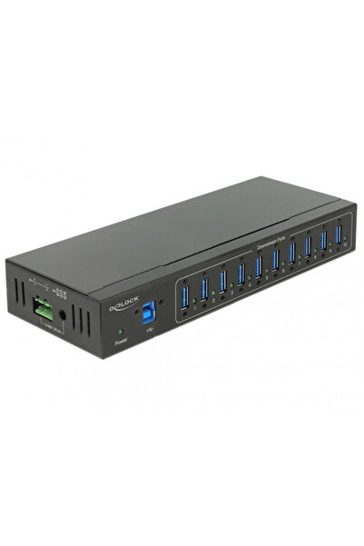 DELOCK Hub extern industrial USB-A 3.0 Negru