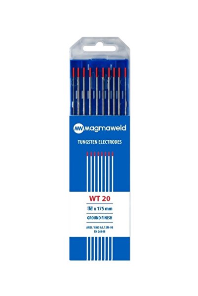 Magmaweld TUNGSTEN ELEKTROD KIRMIZI(WT-20) 3.2 X 175 MM - 10 Adet/Paket