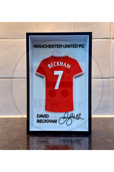 Bi'şeyler Sepeti D4vid Beckh4m - Manchester United - Forma İmzalı Çerçeve Hed...
