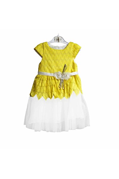 Bebelop Girl's Tulle Skirt Floral Detailed Dress