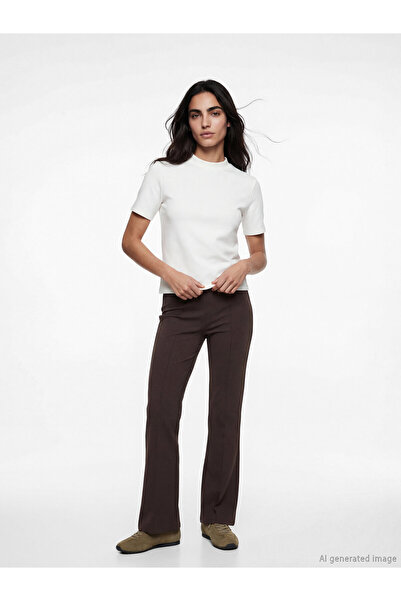 LC Waikiki Pantaloni de damă evazați cu talie înaltă