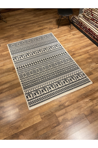 YÜNSER HALI Hattuşa HT-07 Siyah Krem Halı