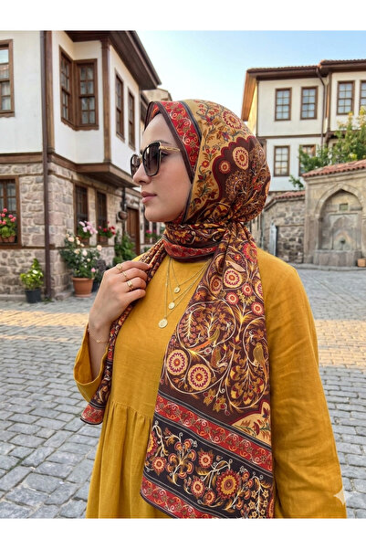 Nazellaa شال لينا ناعم منقوش بألوان مختلطة
