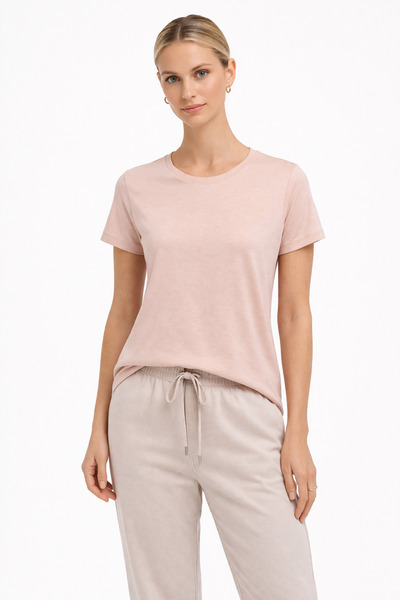 VENA Kadın Boyfriend Bisiklet Yaka Regular Fit Modal Tişört Lyocell (Tencel™)...
