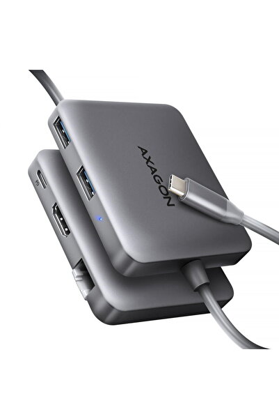 Axagon Hub USB HMC-5HL Superspeed, USB-C, 4K/60Hz, RJ-45