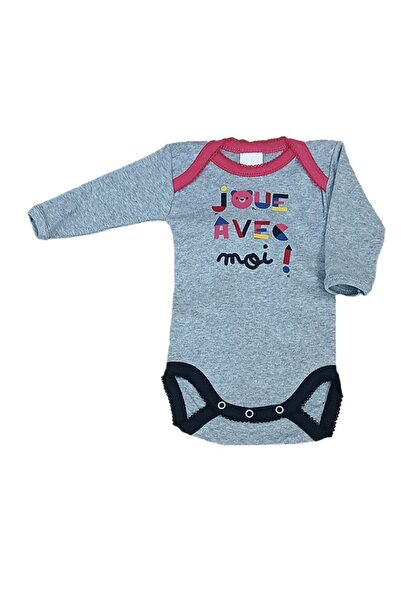 no names Long Sleeve Body, Cotton, Joue ave moi, Gray