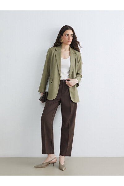 LC Waikiki Pantaloni de damă plisați cu picior larg