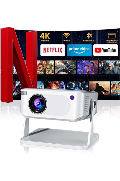 Yelajoy Mini Portable Projector with WiFi 6, Bluetooth 5, 4K Support, 720P, A...