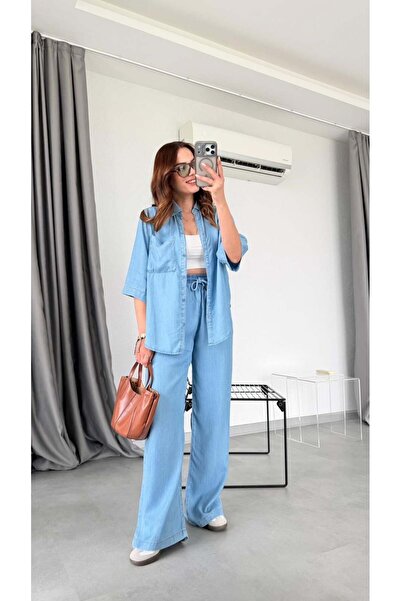 pelin yıldız butik Pamela Gömlek Pantolon Takım