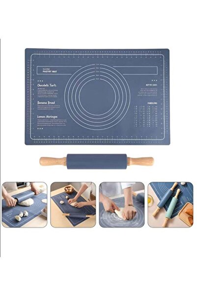 Yelajoy طقم حصيرة خبز سيليكون من قطعتين، حصيرة تشكيل العجين غير لاصقة وآمنة ل...