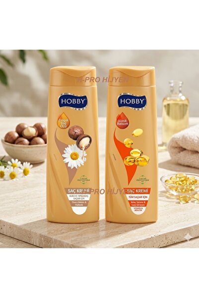 Hobby كريم الشعر ثنائي المفعول، كلاسيكي مع زيت الأرغان - بخلاصة البابونج، H-P...