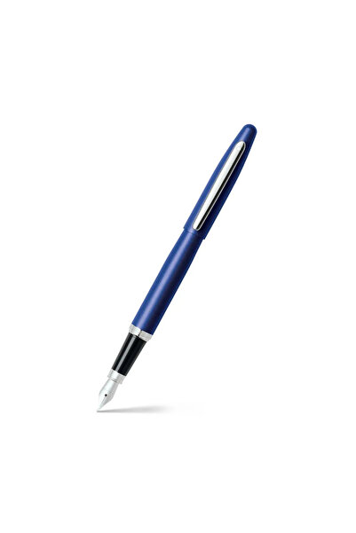 Sheaffer Pen Vfm E9401 Neon Blue With Chrome Plated Trims Medium Fp