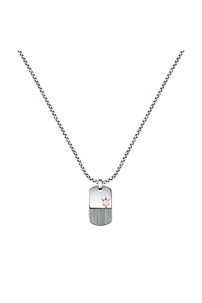 Maserati Lant Iconic, ανοξείδωτο ασημί, λογότυπο ροζ χρυσό, μήκος 60 εκ., JM1...