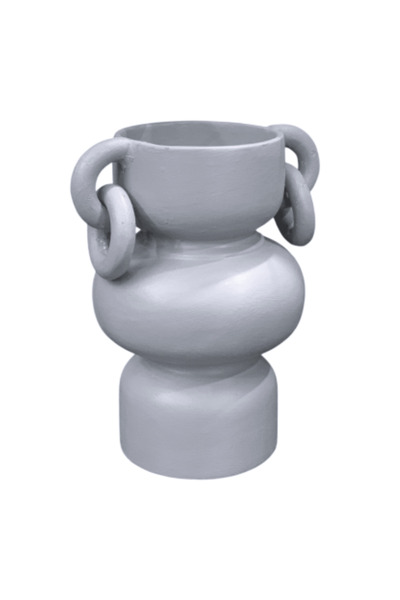 Nonno dekor Antique Earringed Bohemian Ceramic Vase, 22 X 17 cm