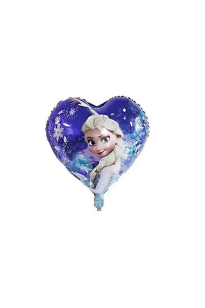 BCT Balon din folie în formă de inimă, 45 x 45 cm, cu design personaj Elsa, m...
