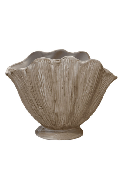 Nonno dekor Ceramic 26X20 Oyster Vase, Decorative Vase, Decorative Trinket Mu...