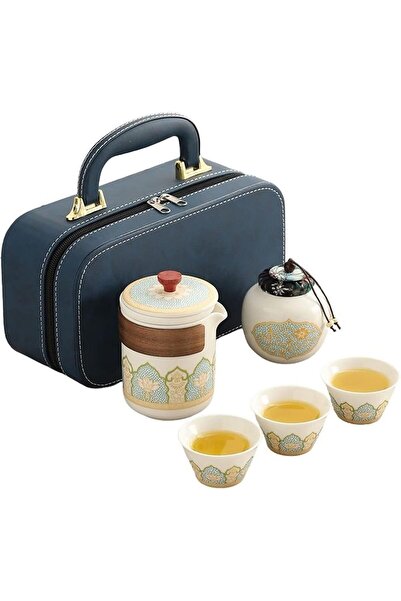 Yelajoy Kung Fu Travel Tea Set with Portable Bag, Compact Tea Kettle for Outd...