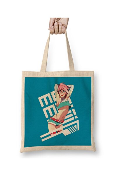 dekado Teddyloid Me Me Me Pinku Cloth Bag Long Handle