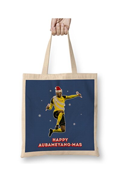 Generic Brand Happy Aubameyang Mas Football Christmas Tote Bag Long Handle